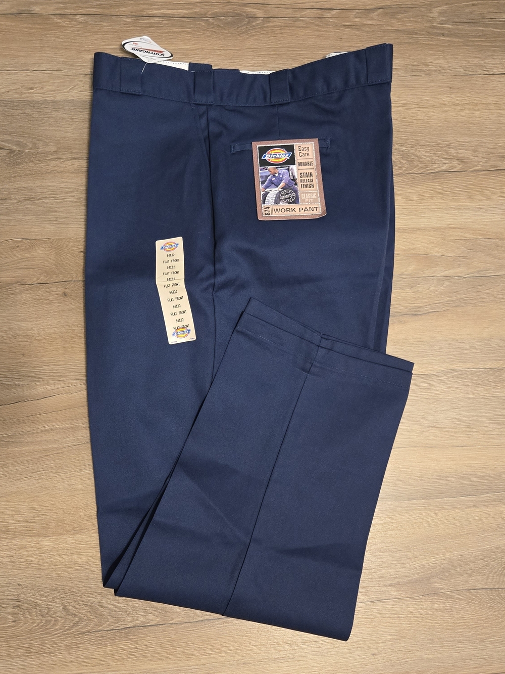 Dickies 874 Original Flat Front Navy Work Pants 54x32 NWT